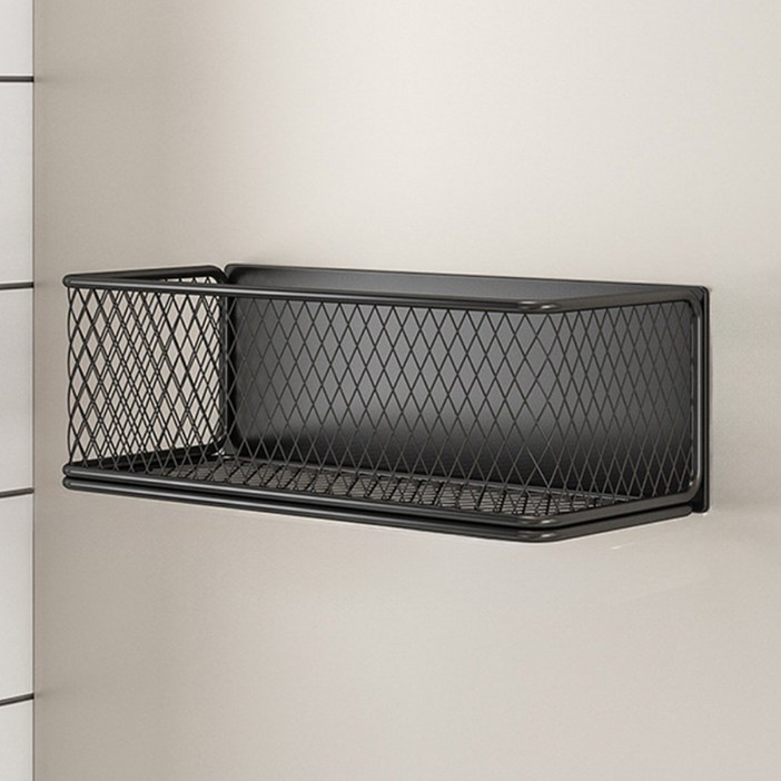 자석선반 냉장고 틈새 수납 무타공 현관문 세탁기, 블랙, 1개