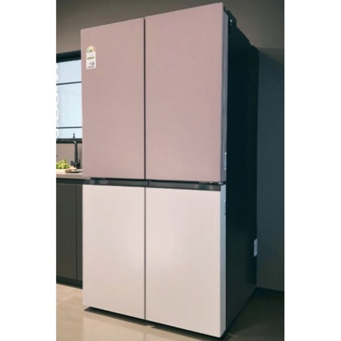 LG전자 DIOS디오스 오브제컬렉션 매직스페이스 4도어 냉장고 870L 클레이핑크베이지T875MKE111