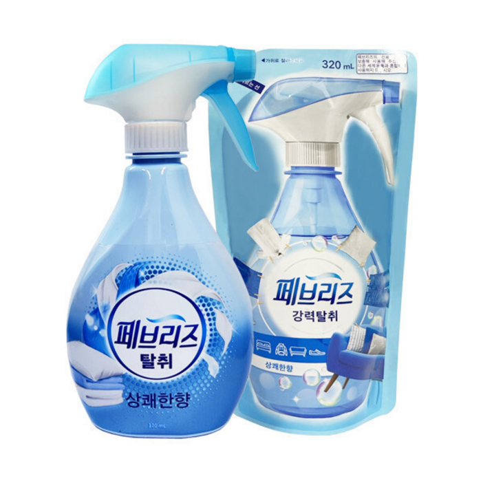 페브리즈 상쾌한향 용기  리필 320ml 섬유탈취제냄새제거