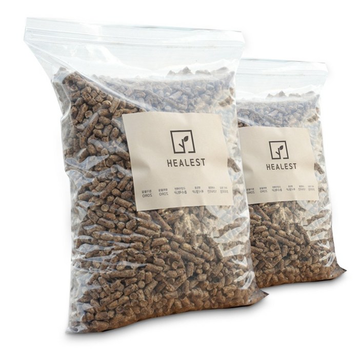 힐레스트 캠핑 우드펠렛 연료 목재 펠릿, 1개, 4kg (2kg x 2개)