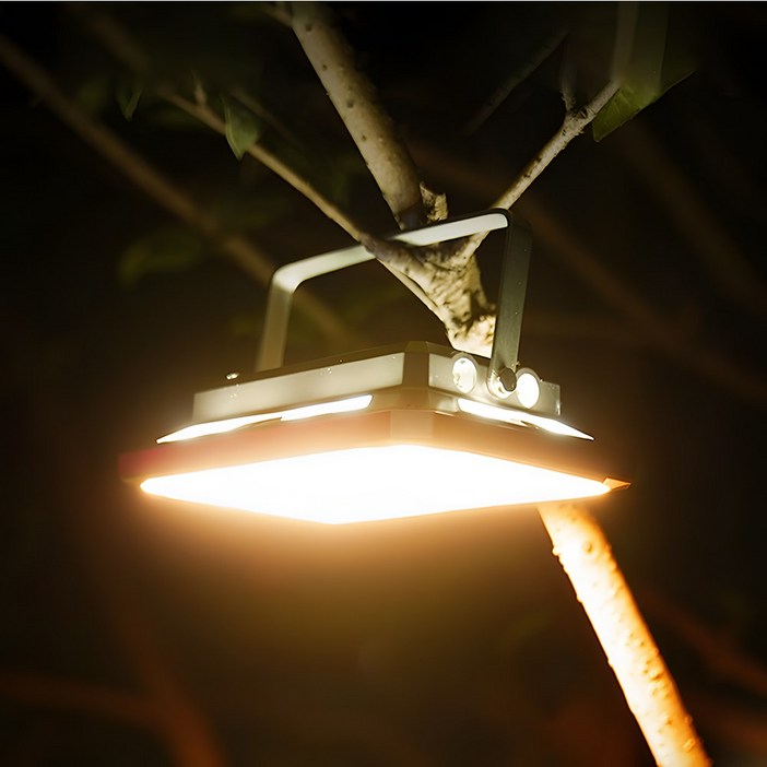 아이시니 LED 휴대용 충전식 디지털 디스플레이 2단 밝기조절 라이트 캠핑 랜턴 실내등 조명 ASN01, 1개, 실버