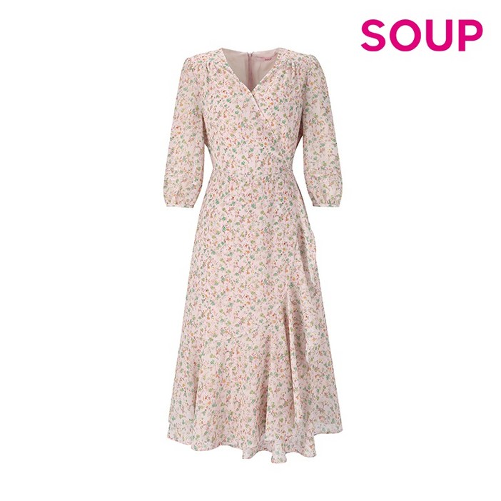 SOUP 플로럴 쉬폰 원피스SZ4OP35