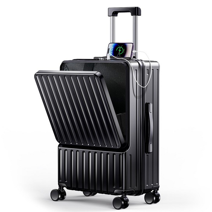 Moteur 캐리어 기내용 중대형 여행용 컵홀더 USB 충전 포트 노트북 짐 수납 가능 스피너 훨 여행가방 TSA 락 202428인치 기내형 중대형 캐리어
