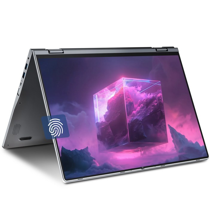 JUMPER 노트북 2in1 16인치 접이식 터치스크린 N5095 프로세서 4GB RAM 128GB SSD 지문인식 WiFi6 Windows 11 home, JUMPER J1 SEUN186, WIN11 Home, 4GB, 128GB, 회색