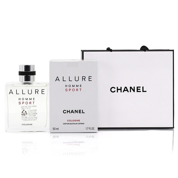 정식 한글라벨 백화점제품 샤넬 알뤼르 옴므 스포츠 코롱 오 드 뚜왈렛, 쇼핑백 동봉, 1개, 50ml