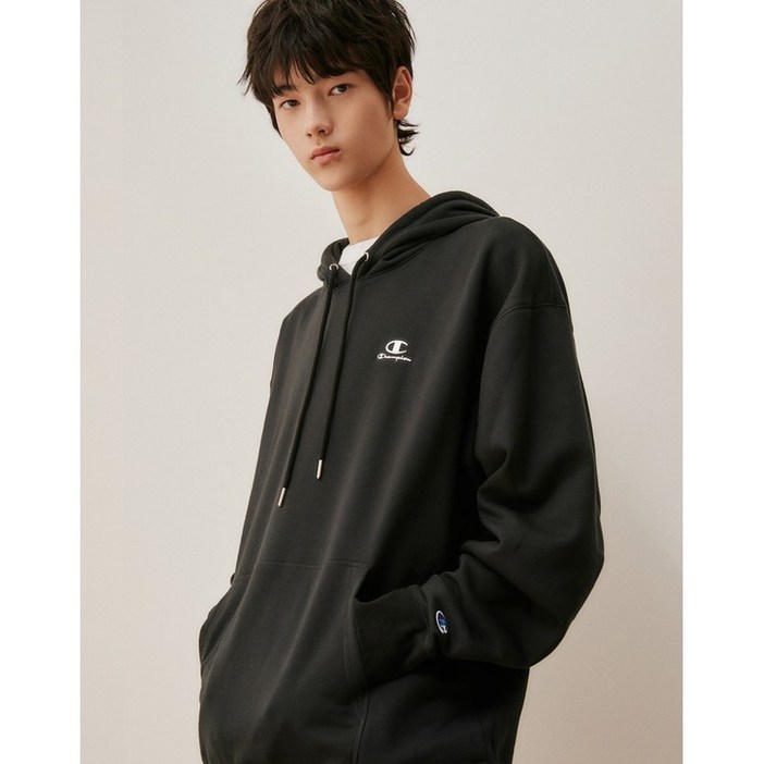 챔피온 Champion 남녀공용 CChampion 로고 Classic Fleece 기모 후디 블랙 CKTS2F508BK