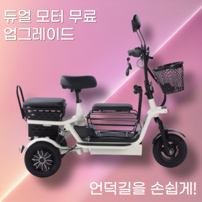 쇼넷 삼륜전기자전거 세발 접이식 어르신 전동 3륜 출퇴근 마실용 전동스쿠터 여성