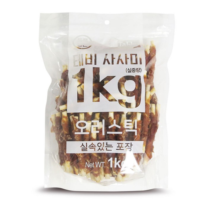 테비사사미 오리스틱 1kg 강아지 간식 대용량 1kg