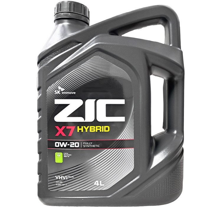ZIC 지크 X7 하이브리드 0W20 4L