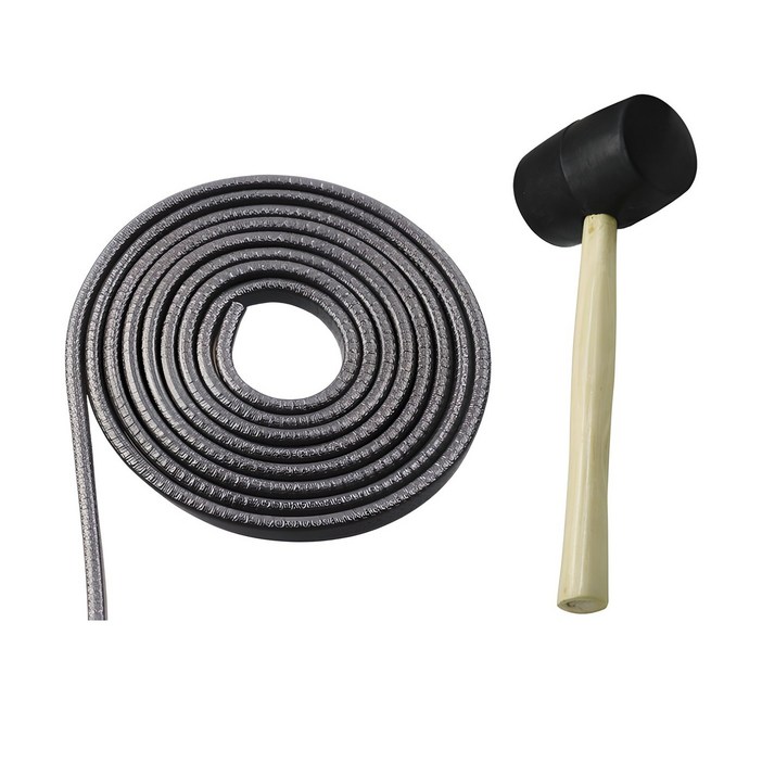 아리코 자동차 가드 실외 몰딩 스트랩 블랙 + 고무망치 세트