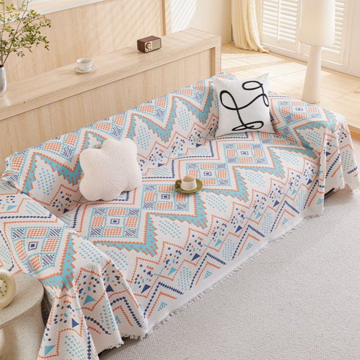 15인용 나우든 사계절 보헤미안 쇼파 커버 패드 빈티지 인테리어 블랭킷, 1개, A패턴