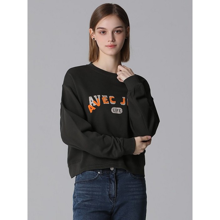 리스트 코튼 레터링 맨투맨 티셔츠 택가격 158000원