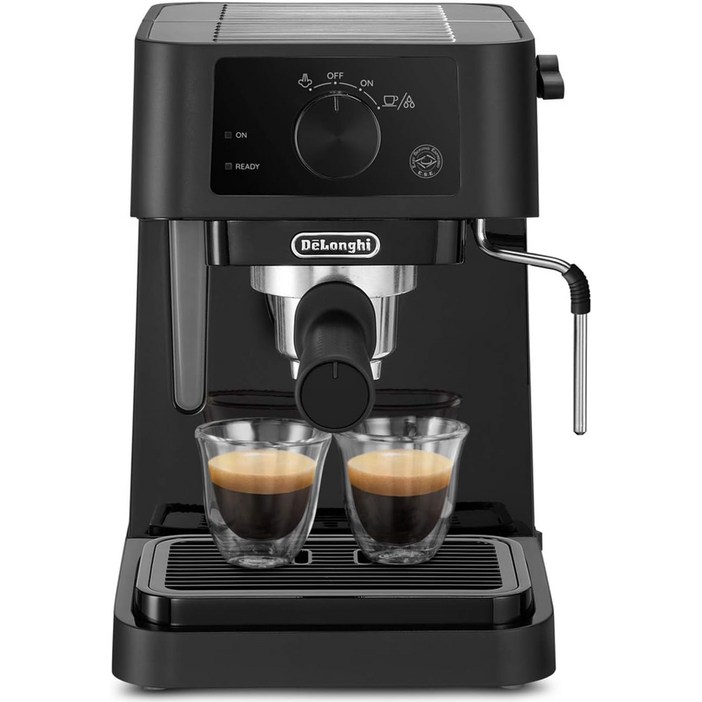 드롱기 DeLonghi데롱기 DeLonghi 에스프레소 메이커 스티로자 EC235JBK 카푸치노 라테아트 머신 스테인리스제 밀크 플로서 스타일리쉬 엔트리 모델 블랙 패밀리 등록으