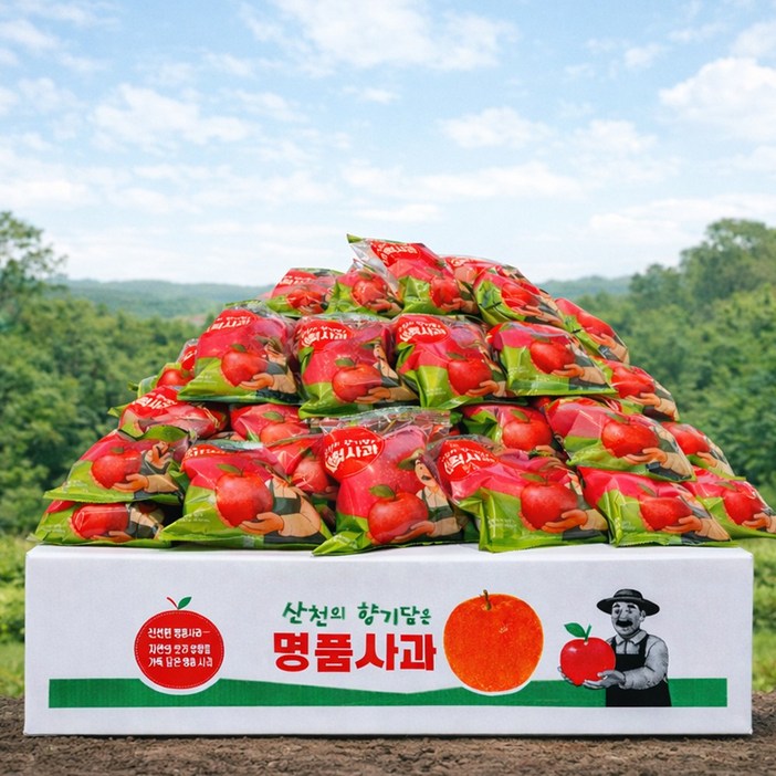 하루딱100박스 고당도선별 세척사과 껍질째먹는 꿀사과