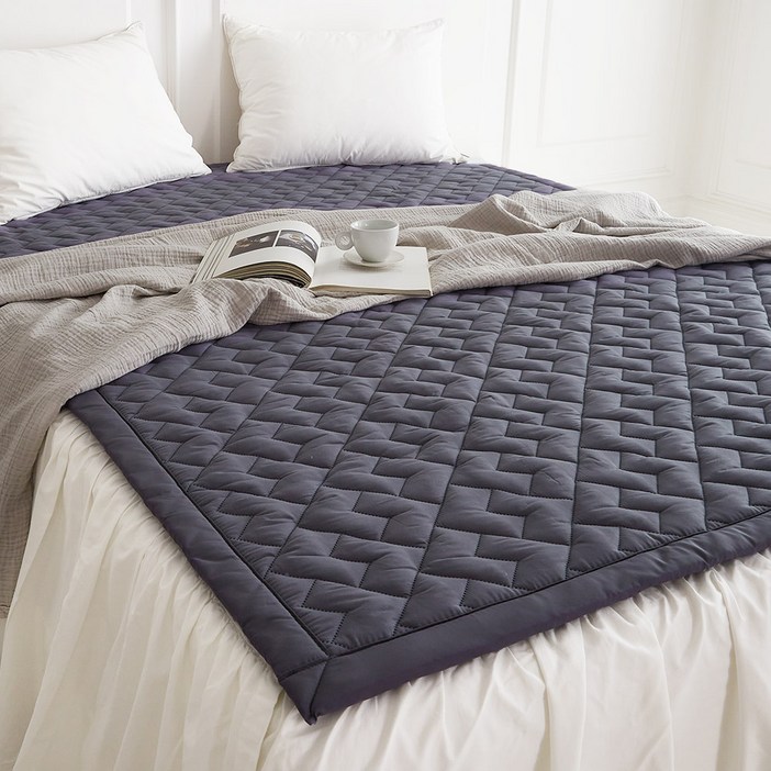 고급원단 한일의료기 전자파없는 탄소매트 전기매트 전기요, 챠콜그레이