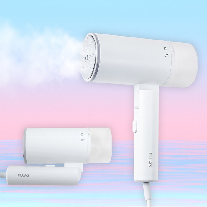 풀라스 폴더블 핸디형 스팀 다리미, FL-IR1000, 화이트