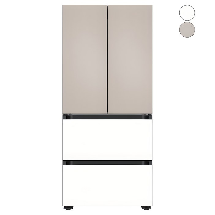 [색상선택형] 삼성전자 비스포크 420L 스탠드형 4도어 냉장고 AI 김치플러스 키친핏 방문설치