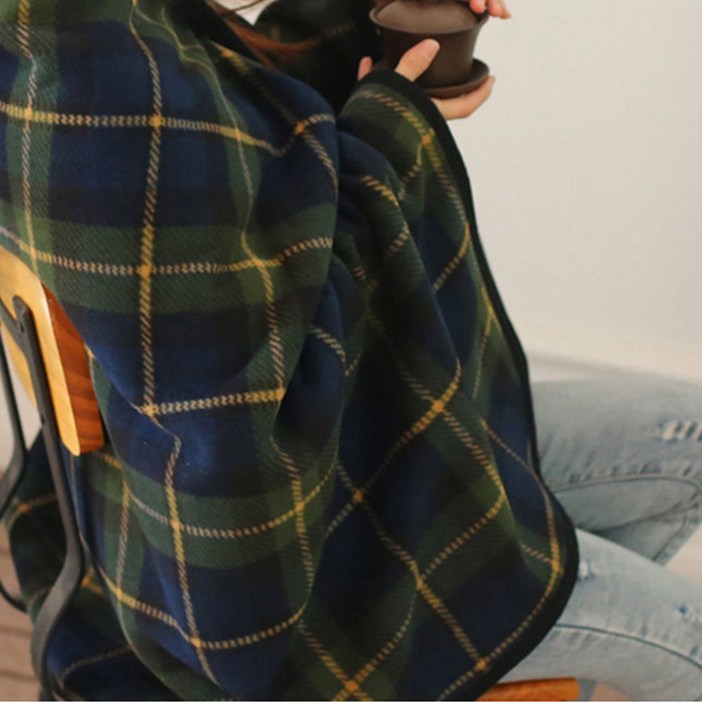 YHOME 따뜻한 차량용 양털 망토 무릎담요