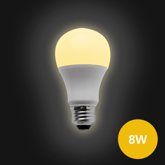 e26 소켓 LED 전구 8W 주황색빛,3000K, 40개