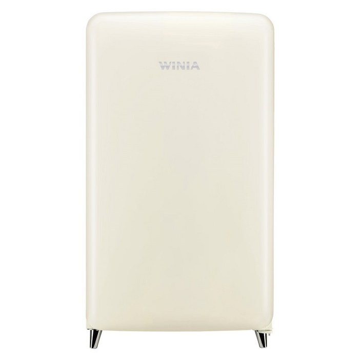 위니아 인증점 레트로 소형 미니냉장고 118L 칵테일 크림 사무실 원룸 ERT118CC 전국무료배송
