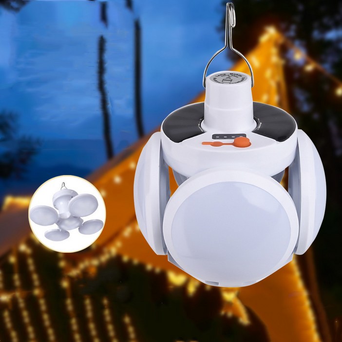 태월 태양광 LED 캠핑 충전식 랜턴 태양열 야외조명 정원등, 1개, 화이트