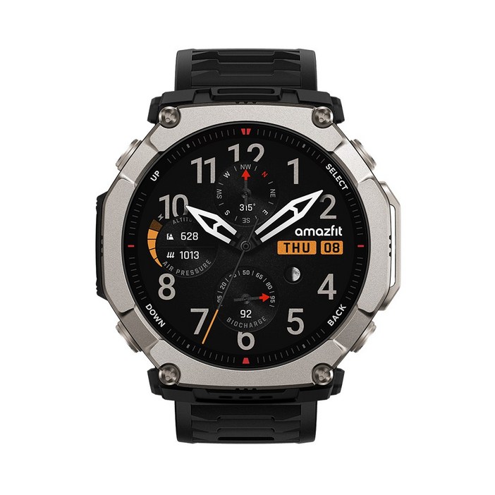 어메이즈핏 스마트워치 TREX Ultra 2, GPS  블루투스, 5.1cm, 블랙