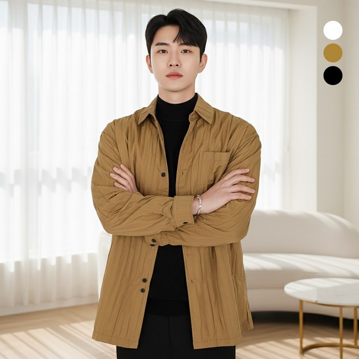 인피어스 남성용 조비 셔츠  도톰셔츠형 자켓 넉넉한 핏 루즈핏 추석선물 간절기 아이템 데일리룩
