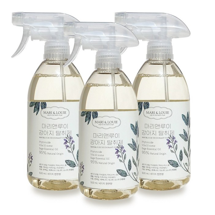 마리앤루이 강아지탈취제 강아지소변탈취제 천연향 천연성분 동물용의약외품, 3개, 500ml