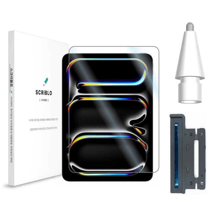 스크리블로(SCRiBLO) 아이패드용 고투명 종이질감 보호 필름 / 애플펜슬 펜팁