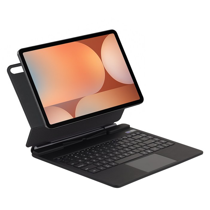 갤럭시탭 S9 FE 10.9 호환 매직 블루투스 키보드 케이스 S9 S8 S7 11인치 공용 한국어, 블랙, 1개