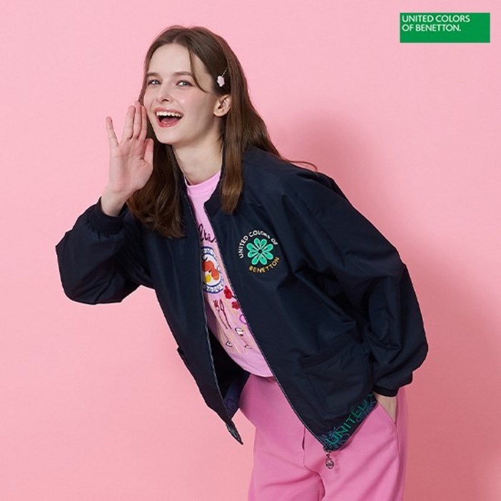 [최초가 129000원]베네통스포츠 25SS 시그니처 샤인 점퍼 여성