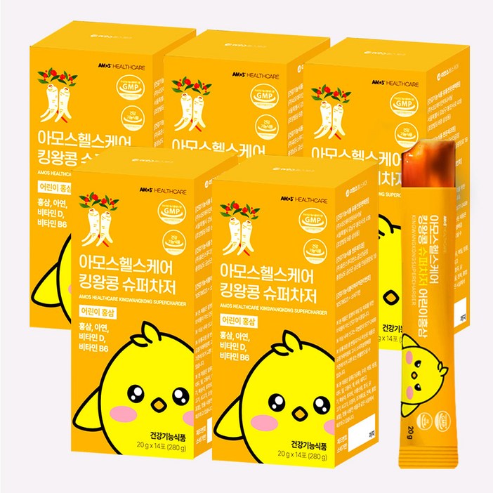 유통기한 25년6월 아모스헬스케어 킹왕콩 슈퍼차저, 20g, 70개