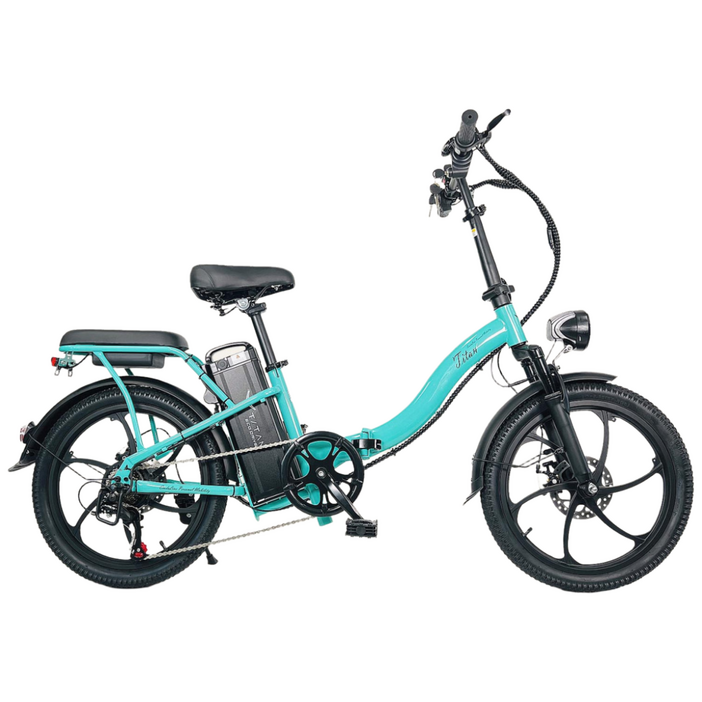전기자전거 타이탄800 여성용 접이식 자전거 48V 500w, 민트