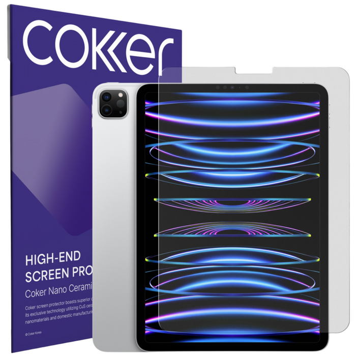 코커 아이패드 종이질감 블루라이트차단 저반사 지문방지 항균 액정보호필름, 1개