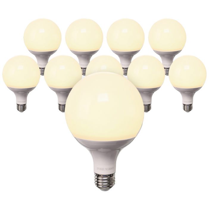 번개표 LED 볼전구 12W 롱타입, 10개, 전구색