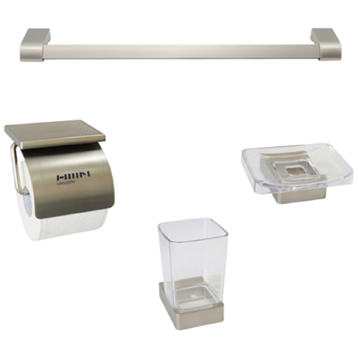 한샘 욕실 악세사리 4품 세트 4600 SUS, 1세트, 1개