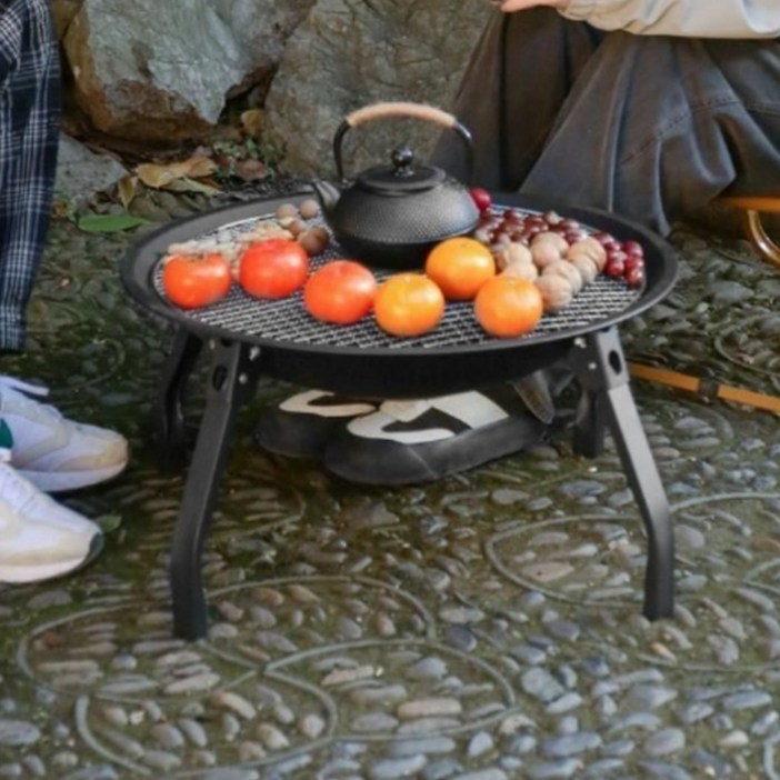 아이언캐쳐 불멍 화로대 캠핑 접이식 원형, 1개
