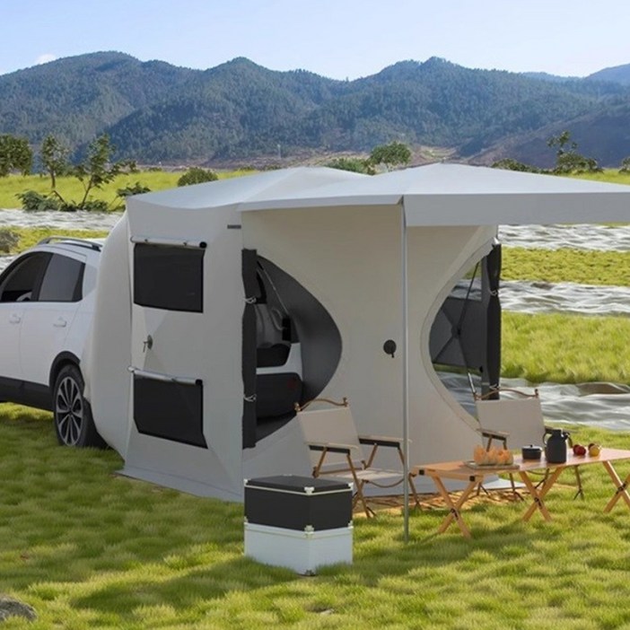 [리덱스] 차박 텐트 도킹 꼬리 캠핑 쉘터 원터치 카니발 쏘렌토 레이 차량 자립형