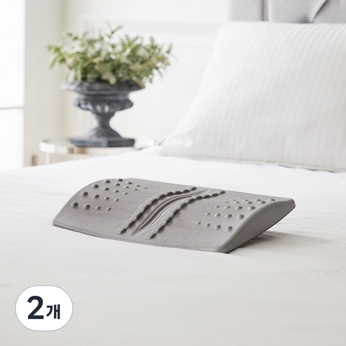 닥터신 기능성 허리베개, 웜그레이, 2개