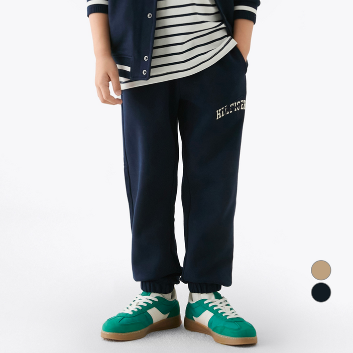 타미힐피거 믹스 그래픽 면 스웨트 팬츠 T42F6PPC300BT1C1G