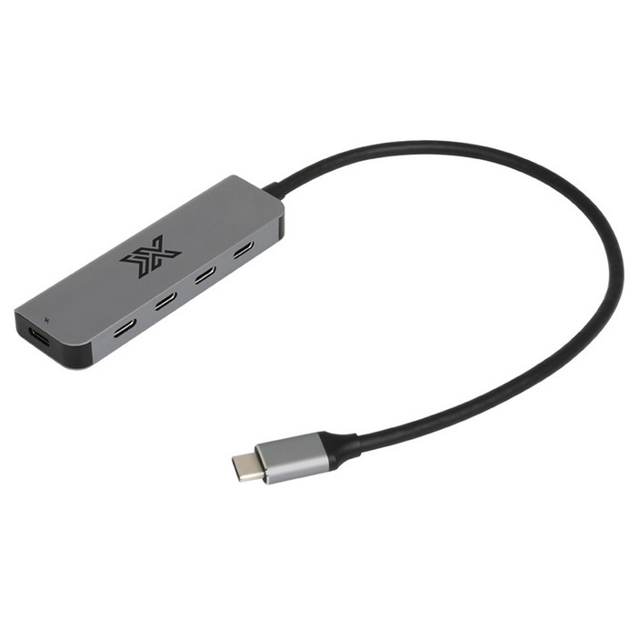 IX 5in1 C to C타입 USB 3.1 Gen2 10G PD 100W 멀티 허브 IXU31HC5, 다크그레이, 1개