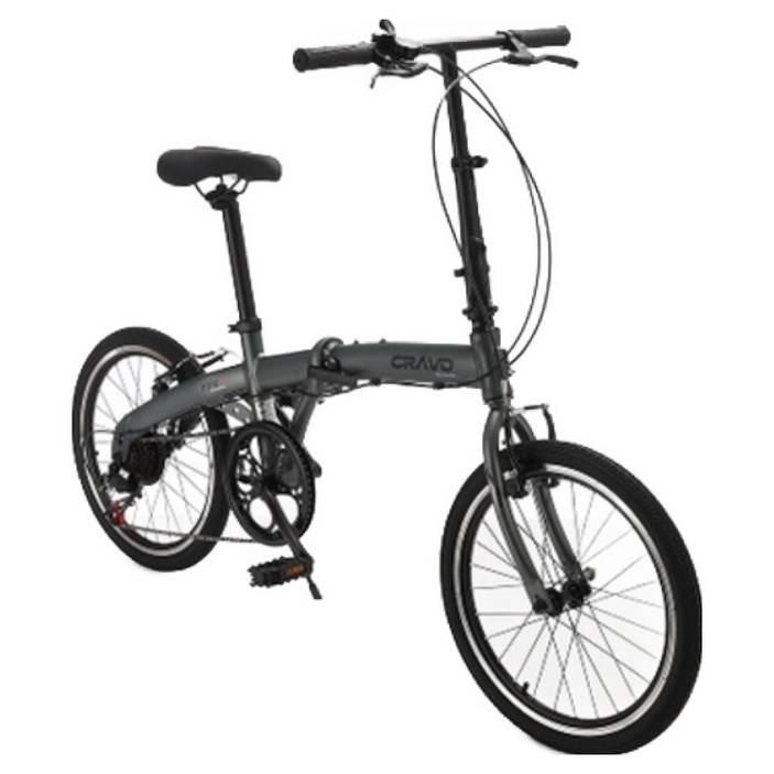 시마노 크라보 FFV7 미니벨로 시마노 7단 접이식 자전거, 티타늄 그레이, 153cm, 1개