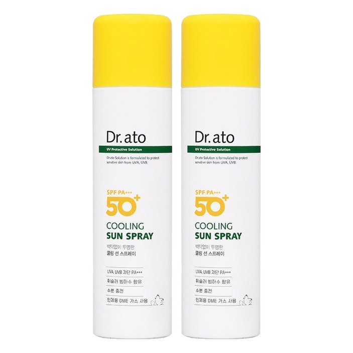 닥터아토 쿨링 선 스프레이 SPF50+ PA+++, 2개, 150ml