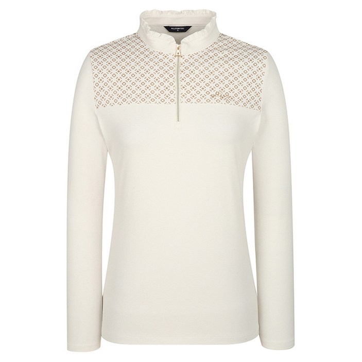 올포유 여성용 배색 프린트 하프넥 티셔츠 AWTHL9161102