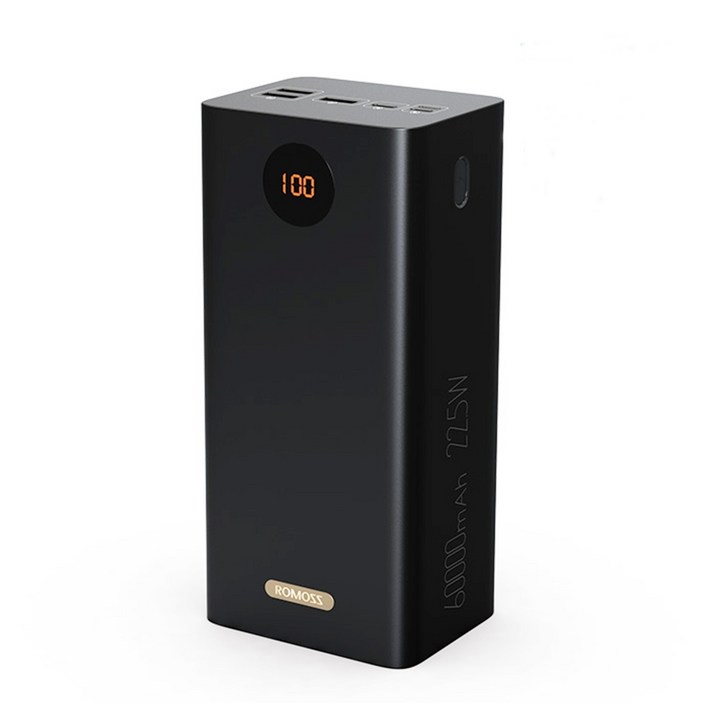 로모스 PEA60 고속충전 대용량 보조배터리 60000mAh 멀티단자, 블랙, PEA60