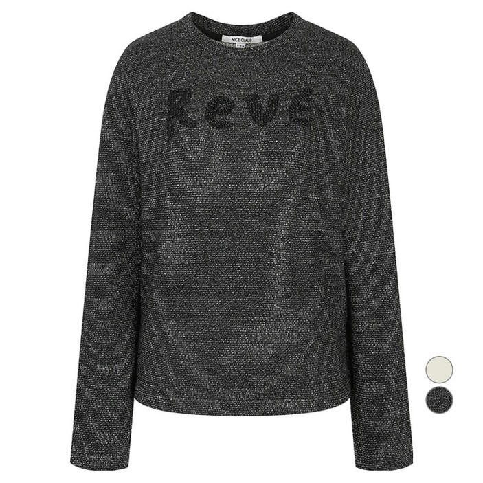 나이스클랍 여성용 오버핏 긴팔 티셔츠 N234PWTA15