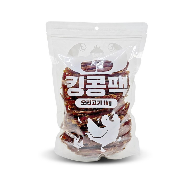 킹콩팩 강아지 간식 1kg, 오리 슬라이스, 1kg, 1개