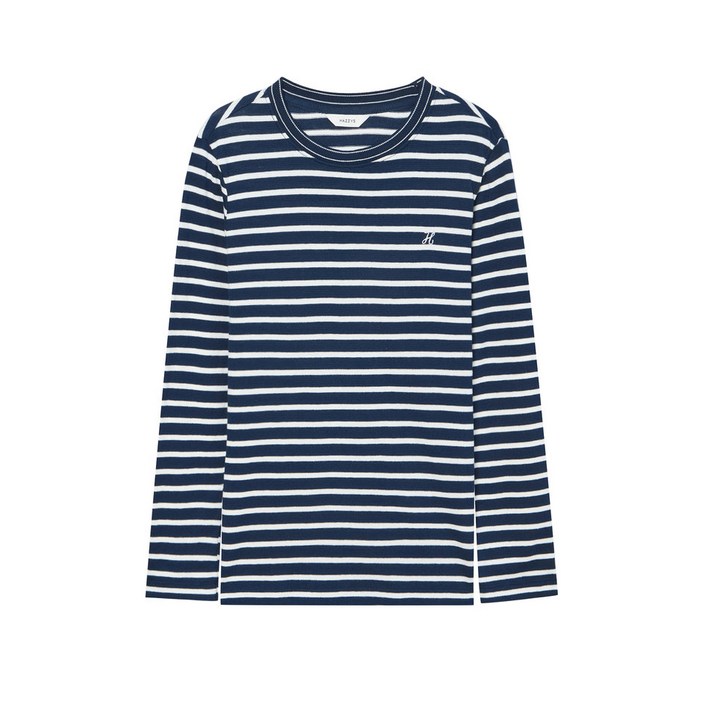 [국내매장정품]헤지스 여성 [클리어런스]아이보리 스트라이프 긴팔티셔츠