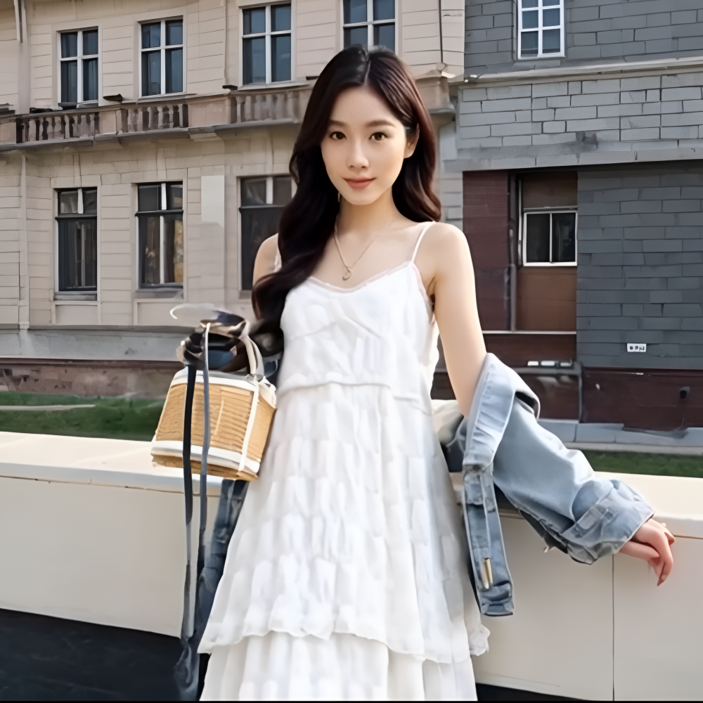YBJ 여성 여름 원피스 이너 레이어 캉캉 나시 민소매 YBJ 여성 여름 원피스 이너 레이어 캉캉 나시 민소매