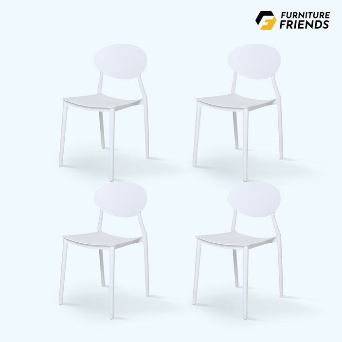 퍼니처프렌즈 샌디 인테리어 카페 포인트 플라스틱 식탁의자, 화이트 22 FPNO 퍼니처프렌즈 샌디 인테리어 카페 포인트 플라스틱 식탁의자, 화이트 22 FPNO